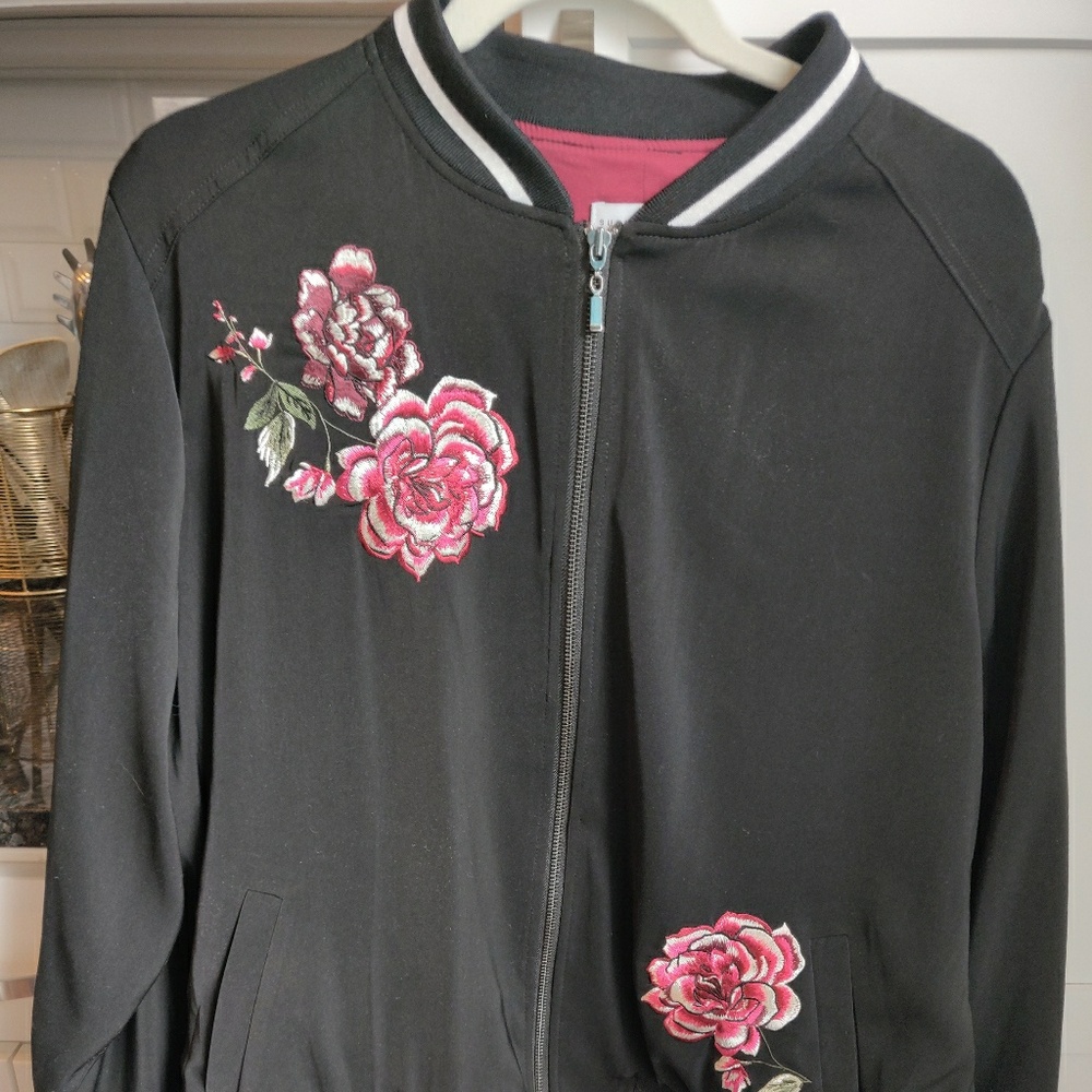 Susan Graver stitched bomber jacket